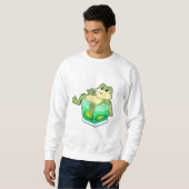 Sweatshirt Grenouille avec verre de jus (Devant entier)