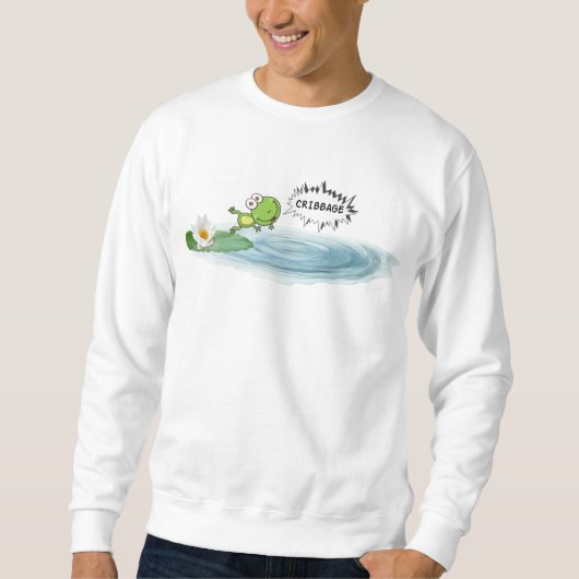 Sweatshirt Grenouille de Cribbage (Devant)