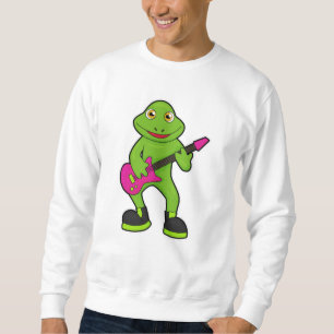 Sweatshirt Grenouille en musicien avec guitare