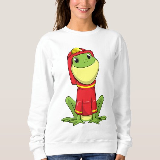 Sweatshirt Grenouille en pompier avec casque (Devant)