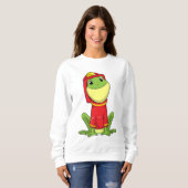 Sweatshirt Grenouille en pompier avec casque (Devant entier)