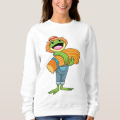 Sweatshirt Grenouille en tant que fermier avec paille (Devant)