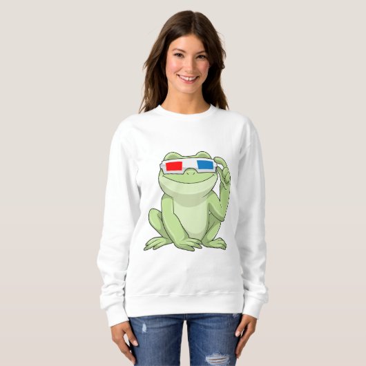 Sweatshirt Grenouille Glasses (Devant entier)