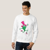 Sweatshirt Grenouille heureuse rose de Stilletto (Devant entier)