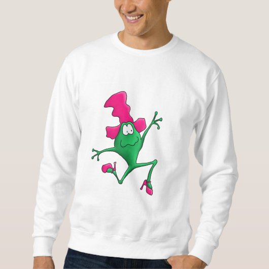 Sweatshirt Grenouille heureuse rose de Stilletto (Devant)