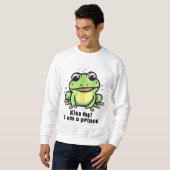 Sweatshirt Grenouille mignonne embrasse-moi (Devant entier)
