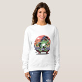 Sweatshirt Grenouille sur skateboard (Devant entier)
