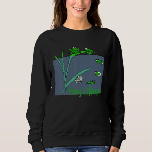 Sweatshirt Grenouille Tadpole Lifecycle Frog pour les enfants (Devant)