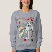 Sweatshirt (Grey) Chats Unicorn tendance à la mode (Devant)