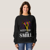 Sweatshirt Greyhound  Keep Calm & Smile  Galgo Greyhound Hipp (Devant entier)