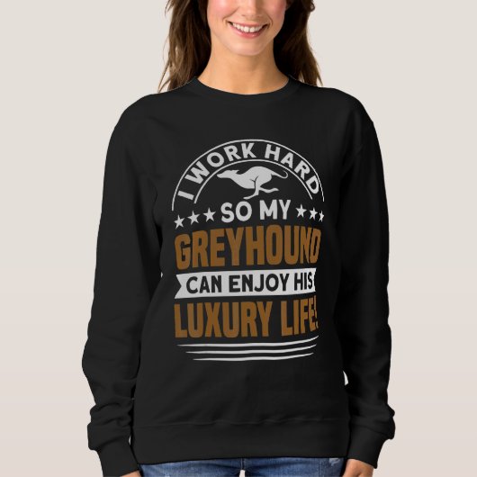 Sweatshirt Greyhound My Greyhound Profite De Sa Vie Greyhound (Devant)