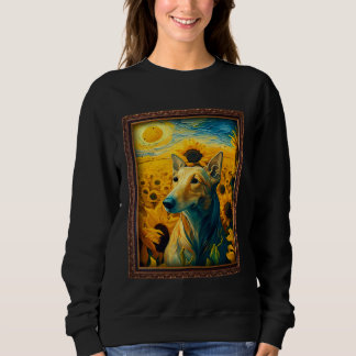 Sweatshirt Greyhound Painting Sunflower Flower Mom Women Flor
