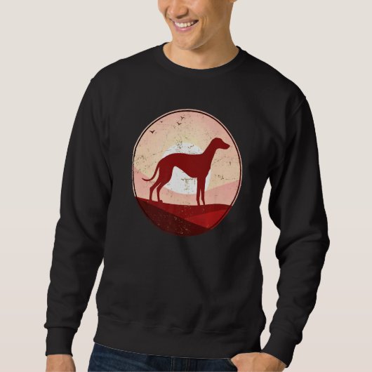 Sweatshirt Greyhound Windhound Retro 14 (Devant)