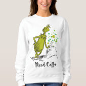 Sweatshirt Grille | Drôle besoin café (Devant)