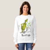 Sweatshirt Grille | Drôle besoin café (Devant entier)