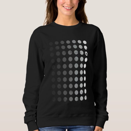 Sweatshirt Grille géométrique circulaire solide transparente  (Devant)