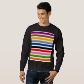 Sweatshirt Grilles multicolores blanches Conception Motif (Devant entier)