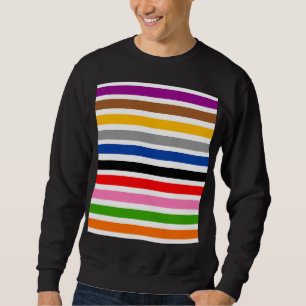 Sweatshirt Grilles multicolores blanches Conception Motif