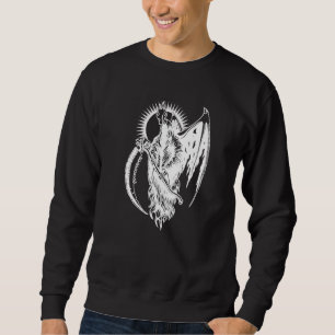 Sweatshirt Grim Devil Wing Occult Dark Art Metal Goth