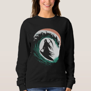 Sweatshirt Grim Reaper Surf - Costume Éffrayant Halloween Sur
