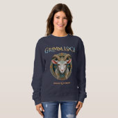 Sweatshirt Grimmloch Goat Emblem Fantasy RPG (Devant entier)