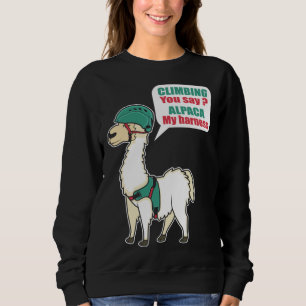 Sweatshirt Grimpeur d'alpaga de montagne et fan d'alpaga