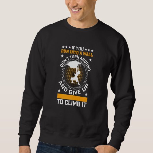 Sweatshirt Grimpeur de mur de bloc Escalade Alpiniste (Devant)