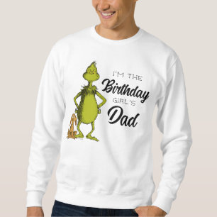Sweatshirt Grinch Chalkboard Birthday Girl's Dad