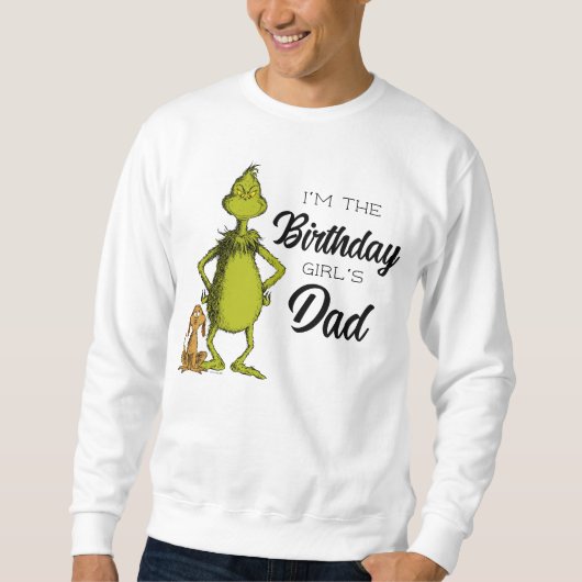 Sweatshirt Grinch Chalkboard Birthday Girl's Dad (Devant)