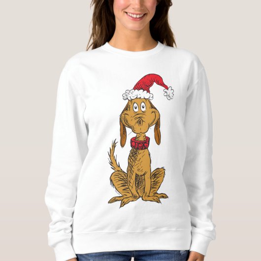 Sweatshirt Grinch Classique | Max - Chapeau de Père Noël (Devant)