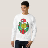 Sweatshirt Grinch | Couronne de Noël (Devant entier)