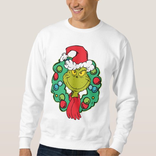 Sweatshirt Grinch | Couronne de Noël (Devant)