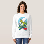 Sweatshirt Grinch en snowboard (Devant entier)