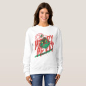 Sweatshirt Grinch | Grunge Graphique Joyeux Joyeux (Devant entier)