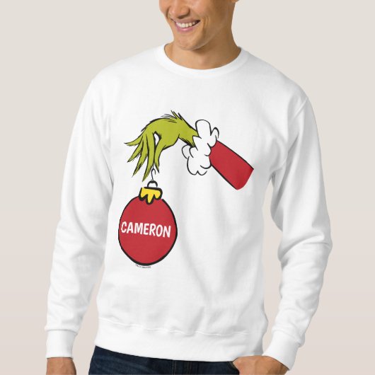 Sweatshirt Grinch | Nom personnalisé (Devant)