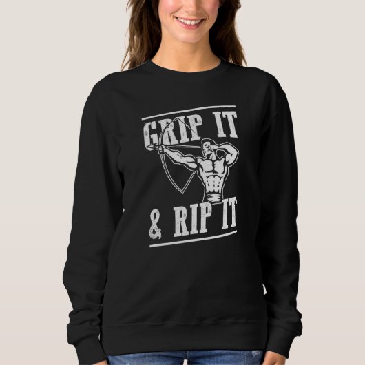 Sweatshirt Grip It And Rip It Distressed Style Archery Life (Devant)