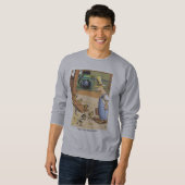 Sweatshirt gris de motards Chicks (Devant entier)