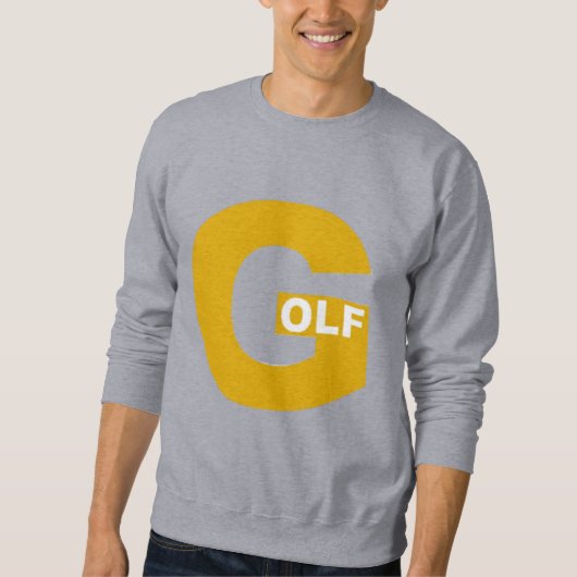 Sweatshirt gris homme DESIGN GOLF (Devant)