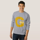 Sweatshirt gris homme DESIGN GOLF (Devant entier)
