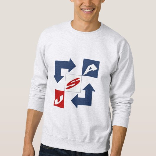 Sweatshirt gris homme DESIGN USA (Devant)