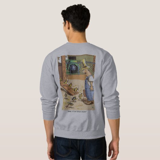 Sweatshirt gris moto Chicks retour (Dos entier)