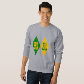 Sweatshirt grise hommes  BRAZIL (Devant entier)