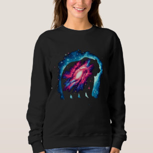 Sweatshirt Grizzli cosmique cool Ours Galaxie Graphique Art s