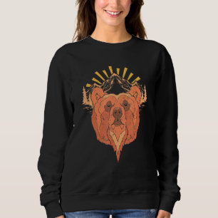 Sweatshirt Grizzly Oear Mounts Forêt Animal Nature Wildli