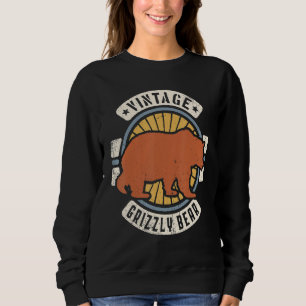 Sweatshirt Grizzly Oear Vintage Classic Retro 60s les années
