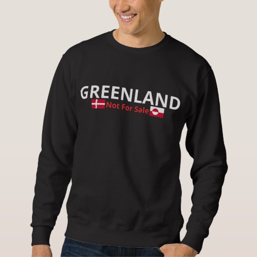 Sweatshirt Groenland non à vendre - Conception de la fierté d (Devant)