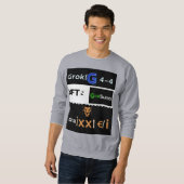 Sweatshirt Grok4 Intelligence artificielle parfaite Idée T-sh (Devant entier)