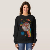 Sweatshirt Groovy 70s Retro Hippie Vibes Rainbow (Devant entier)