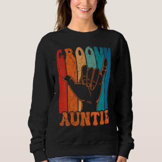 Sweatshirt Groovy Auntie 70s Aesthetic Nostalgia 1970's Retro