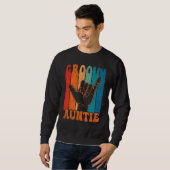 Sweatshirt Groovy Auntie 70s Aesthetic Nostalgia 1970's Retro (Devant entier)